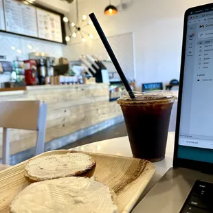 Nice spot for a morning snack and catch up on emails