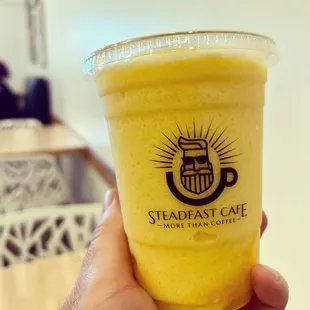 Mango Smoothie- lunch, brunch, breakfast, coffee shop, cafe