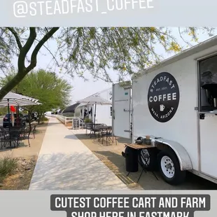 The coffee stand and the farm store