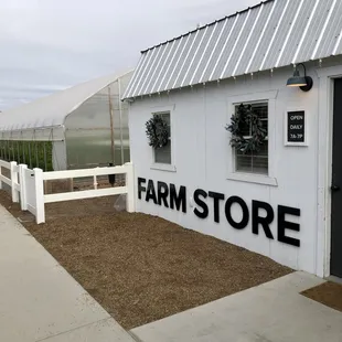 the entrance to the store