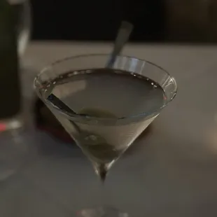 Dirty dry martini