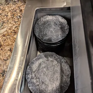 Chilled plates for the Salad Bar!