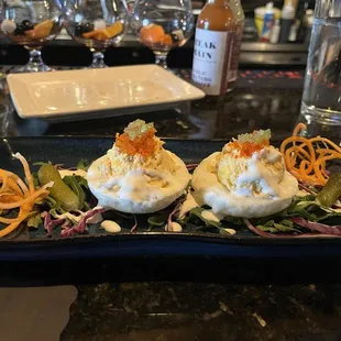 Lobster Deviled Egg topped with Caviar