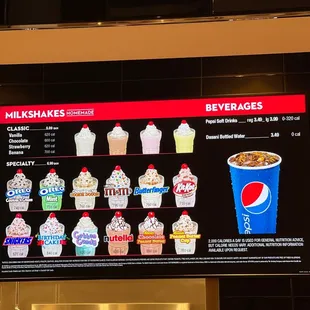 Milkshakes as of 1/14/23