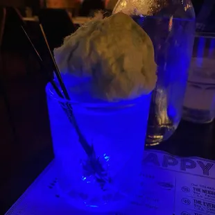 Cotton candy drink- glittery drink