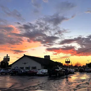 Sunset at the Steak Corral