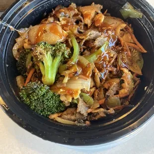 a bowl of food