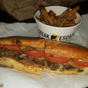 Cheesesteak and fries. #yum #ReviewsByRL