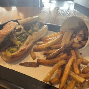 Small Grand Escape sandwich n fries.