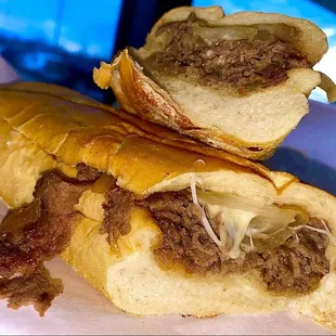 The "Triple Cheesesteak" sub. (Large size).