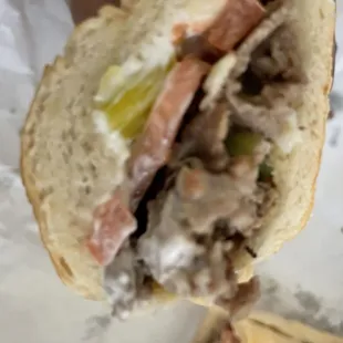 Grand Escape mayonnaise tomato banana peppers