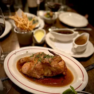 a plate of food on a table
