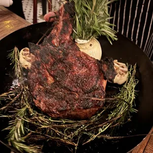 Cote De Boeuf presented to us before cutting it.