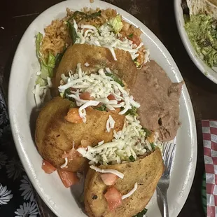 Gorditas beans and rice