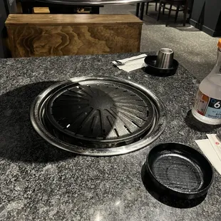 The smaller table set up. Perfect for a party of 2