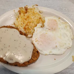 Country Fried Steak and Eggs