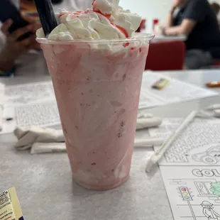 Strawberry milkshake