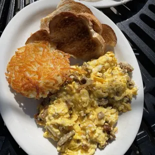 Sausage and cheese scramble