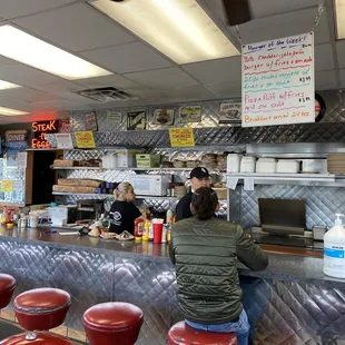 Old style 50&apos;s/60&apos;s diner w/stainless steel everywhere