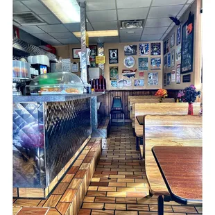 Inside Old Fashion Steak N Egger.Chicago, IL Open 24/7 Breakfast Lunch Dinner. Steaks Sandwiches Burgers Salads Pancakes etc. Simple. Cool!