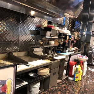 the kitchen of a restaurant