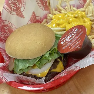 Triple cheeseburger combo