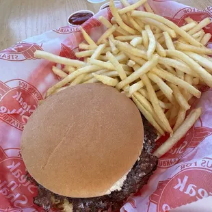Steakburger and addictive fries