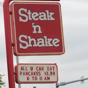 a steak and shake sign