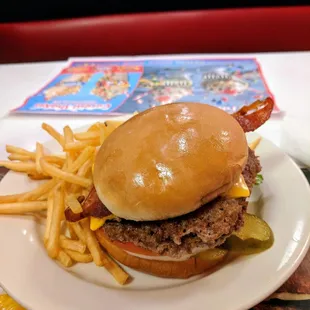 Double steakburger with bacon and cheese