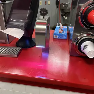 Scan your receipt QR code to activate the self service drink fountain