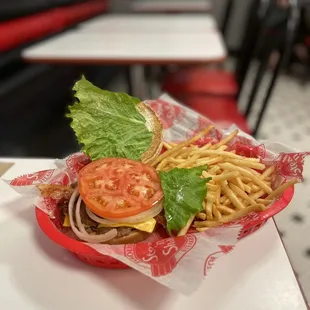 Burger Combo with Shoestring Fries
