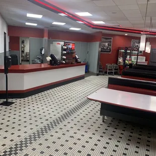 the interior of a restaurant