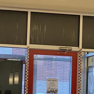Every surface is dirty even above the doors