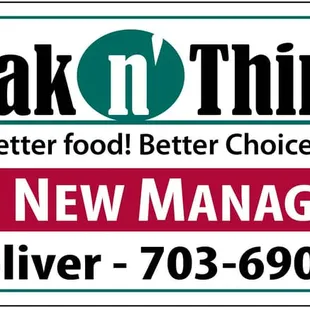 New Management as of 6-1-13