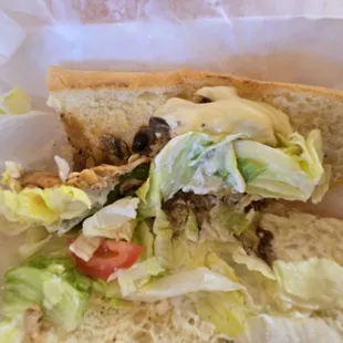 I tried the chicken today and the black girl SUCKED. My sandwich has VERY little chicken. Half of it had ONLY cheese.