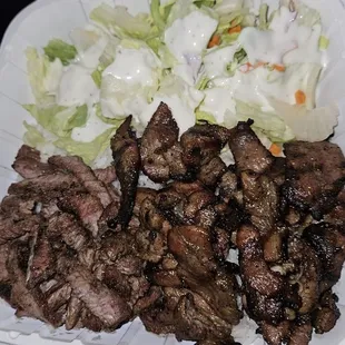 Steak and bbq pork combo