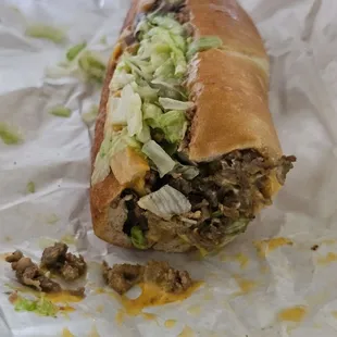 6&quot; Mushroom Cheese Steak Stuffer with onion, green pepper and lettuce