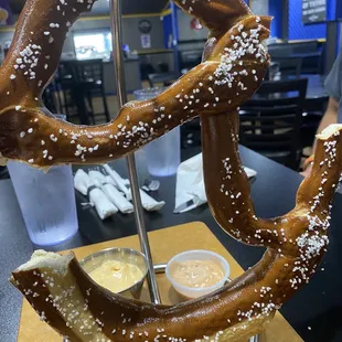 Bavarian pretzel (most of it)