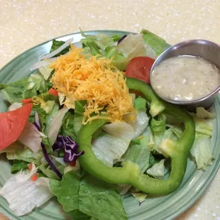 a salad with dressing