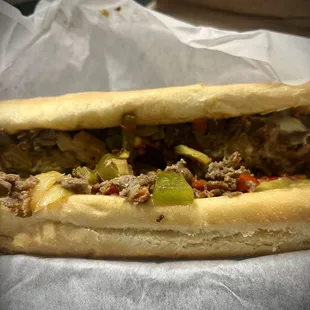 a close up of a sandwich