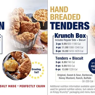 Krispy Krunchy Chicken Menu - now available at Steakfinger House!