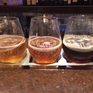 Organic Orlando Beer flight. 5 oz each