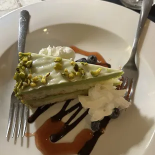 One of three desserts offered.