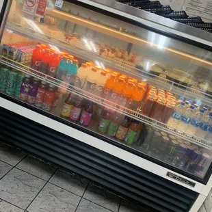 They have these drinks if you don&apos;t want something from the soda machine .
