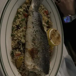 Crab Stuffed Branzino