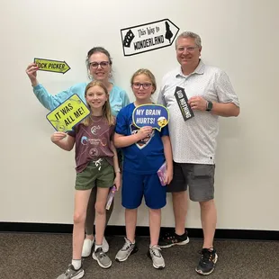 The Leatherwood family did great and escaped with time to spare from Alice in Wonderland