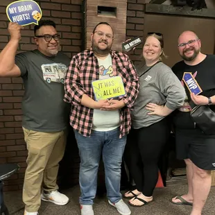 These escape room enthusiasts escaped JUNGLE DRUMS with time to spare and with  only  few hints.