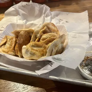 Pan Seared Pork &amp; Cabbage Dumplings: The filling was very flavorful. Nice portion too.