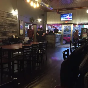Only part of the dining area. There's a whole other part adjacent to this room that features a bar and more televisions.