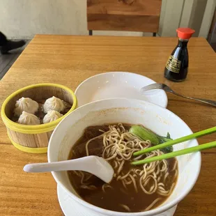 XLB and beef noodles